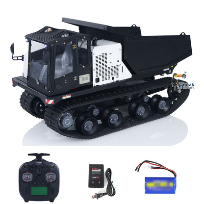 US STOCK Metal 1/14 RC Hydraulic Crawler Dump Truck T14R Radio Controlled Tracked Tipper RTR Construction Vehicle ST8 Light Sound Battery