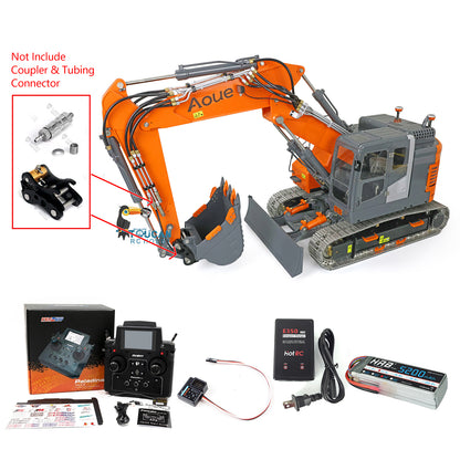 LESU 1/14 Aoue Metall ET26L Lackiert Montiert RTR Hydraulische Drei-abschnitt RC Bagger B0012 Mit Kristall Display