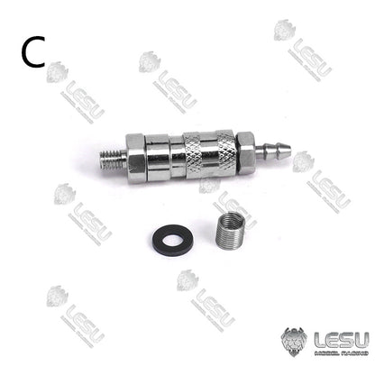 Metal 1/14 LESU Tubing Connector / Plugging Nozzle for TAMIYA RC Dumper Truck Hydraulic System