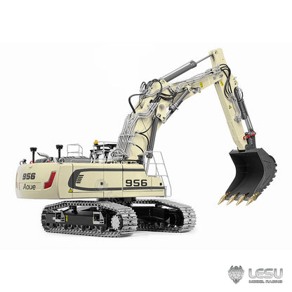 926MM Metal 3 Arms LESU 1/14 RC Hydraulic Excavator LR956 Remote Control Digger Model Vehicle Dual Pump System 7CH Valve Light
