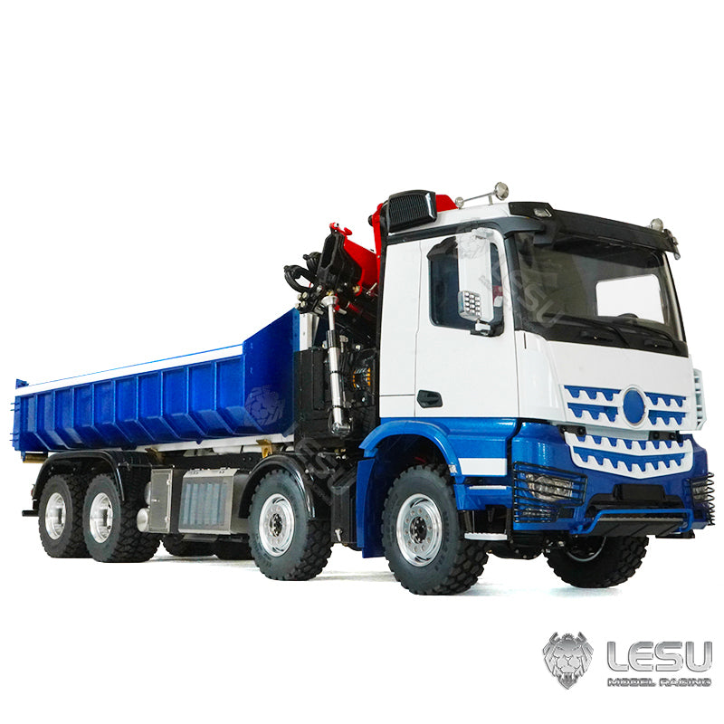 Camion-grue hydraulique LESU 1/14 RC d'occasion pour voiture télécommandée RTR 8x8 Arocs