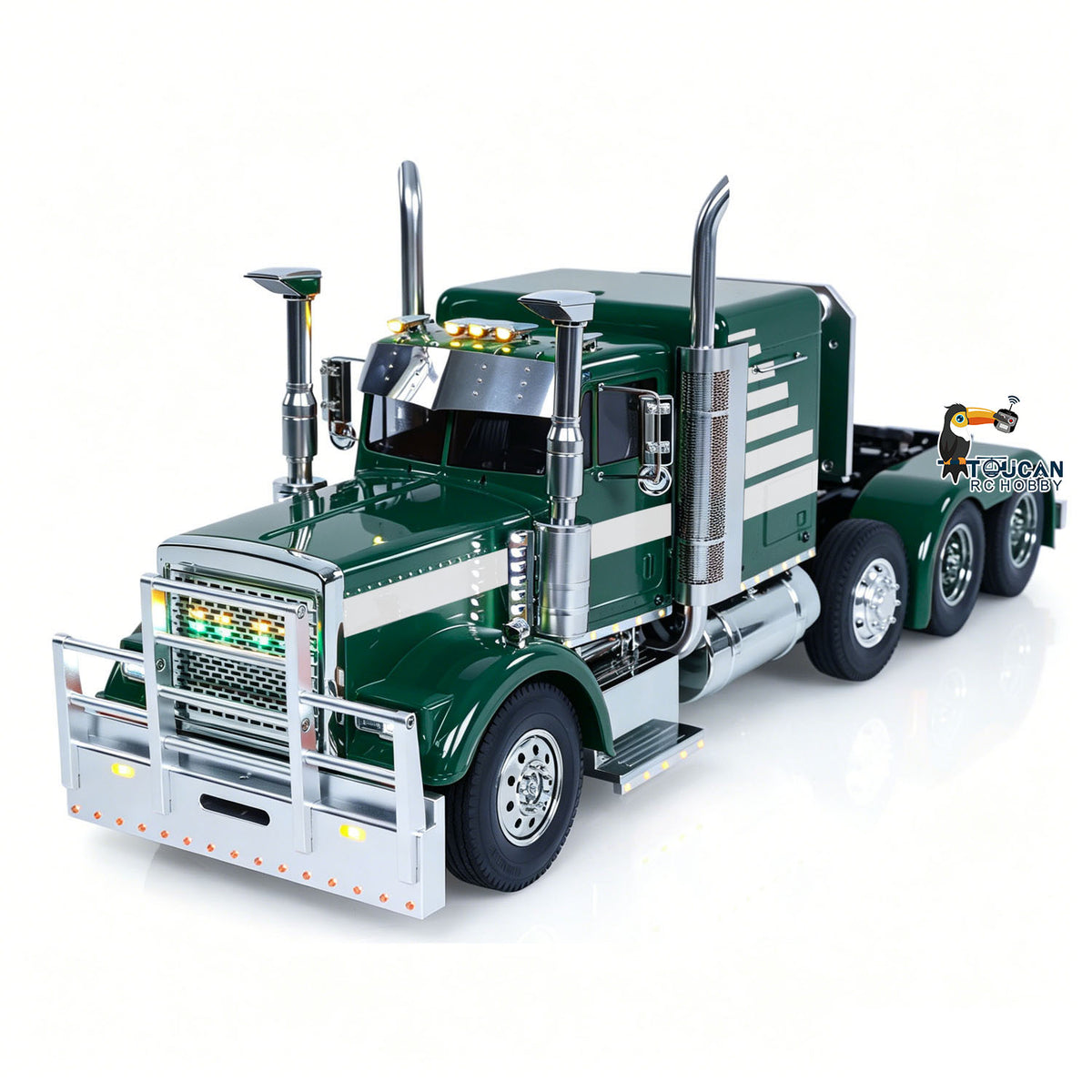TAMIYA 8X4 1/14 Remote Control Tractor Truck 56344 Grand Hauler TOUCAN Mid Lift Axle Chassis Suspension Flysky Radio Smoke Unit