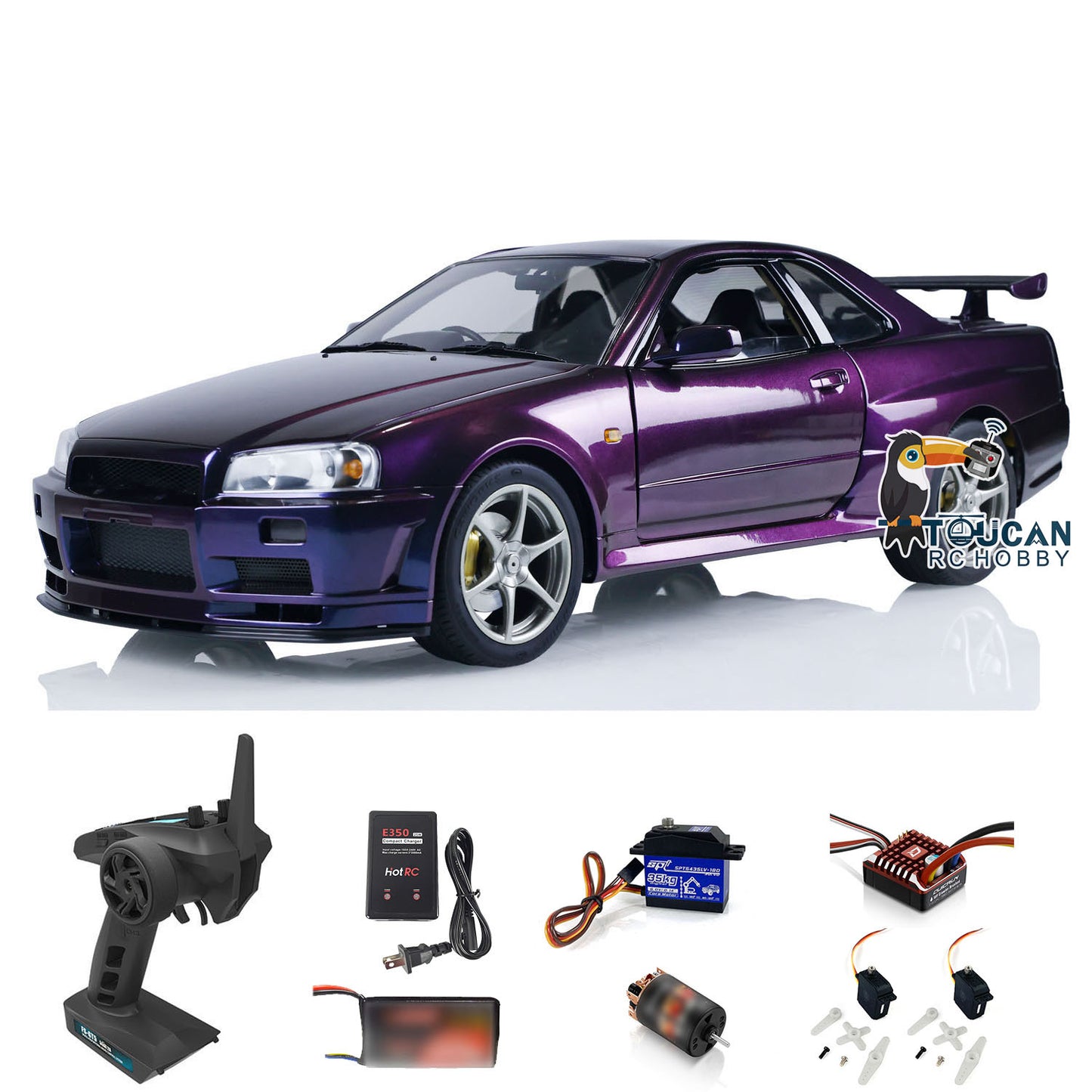 IN STOCK Capo 1/8 RTR 4x4 4WD R34 Assembled Painted RC Racing Drifting Car With Brushed Motor ESC