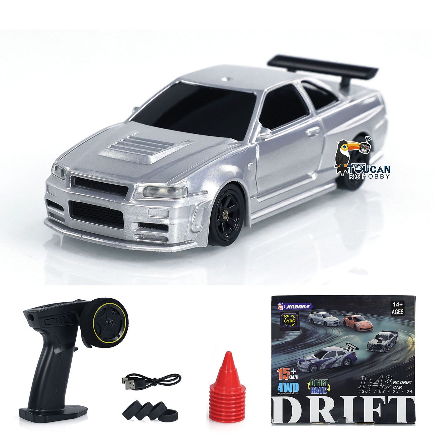 1/43 RC Drift Race Car 4WD Ready to Go Mini Car Toy With Gyro