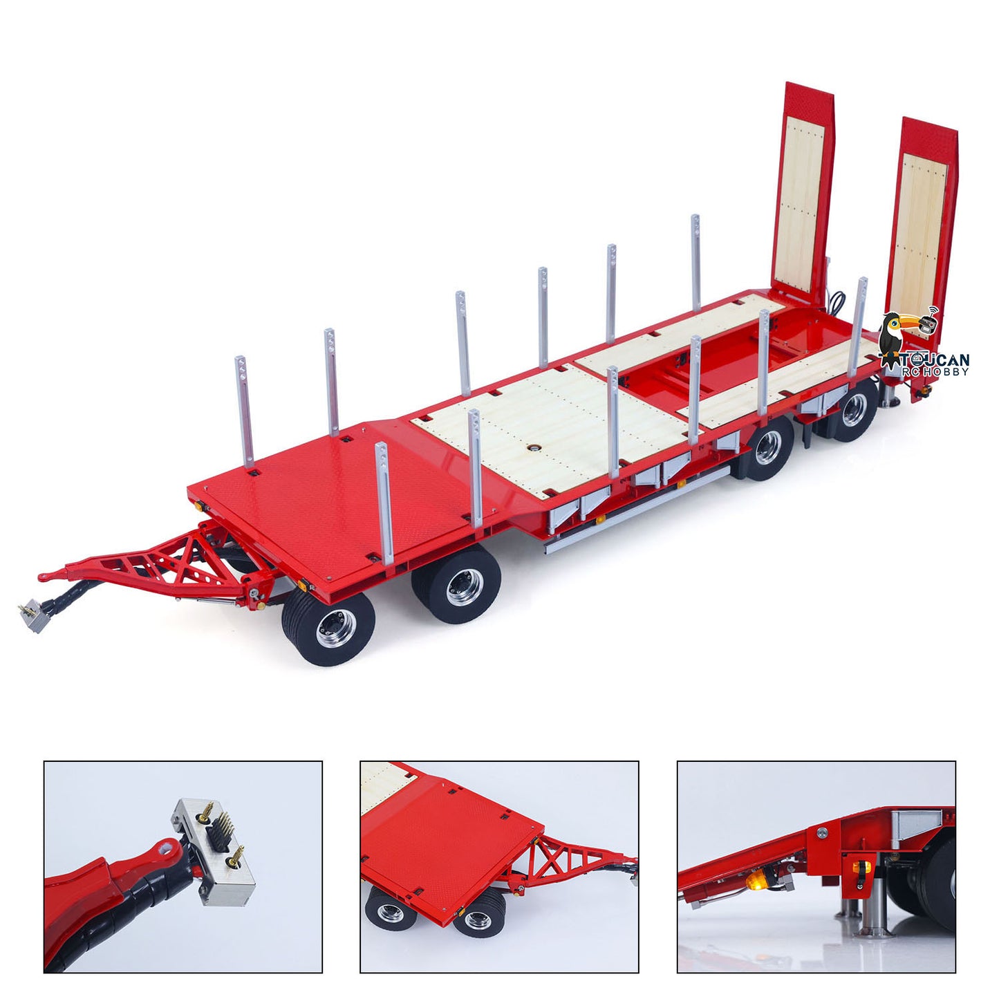 LESU A0049 1/14 Metal RC Trailer KIT Hydraulic Lifting Tailboard Rear Support Legs 2CH Valve for DIY Tractor Truck Lorry Loader Lorry Excavator