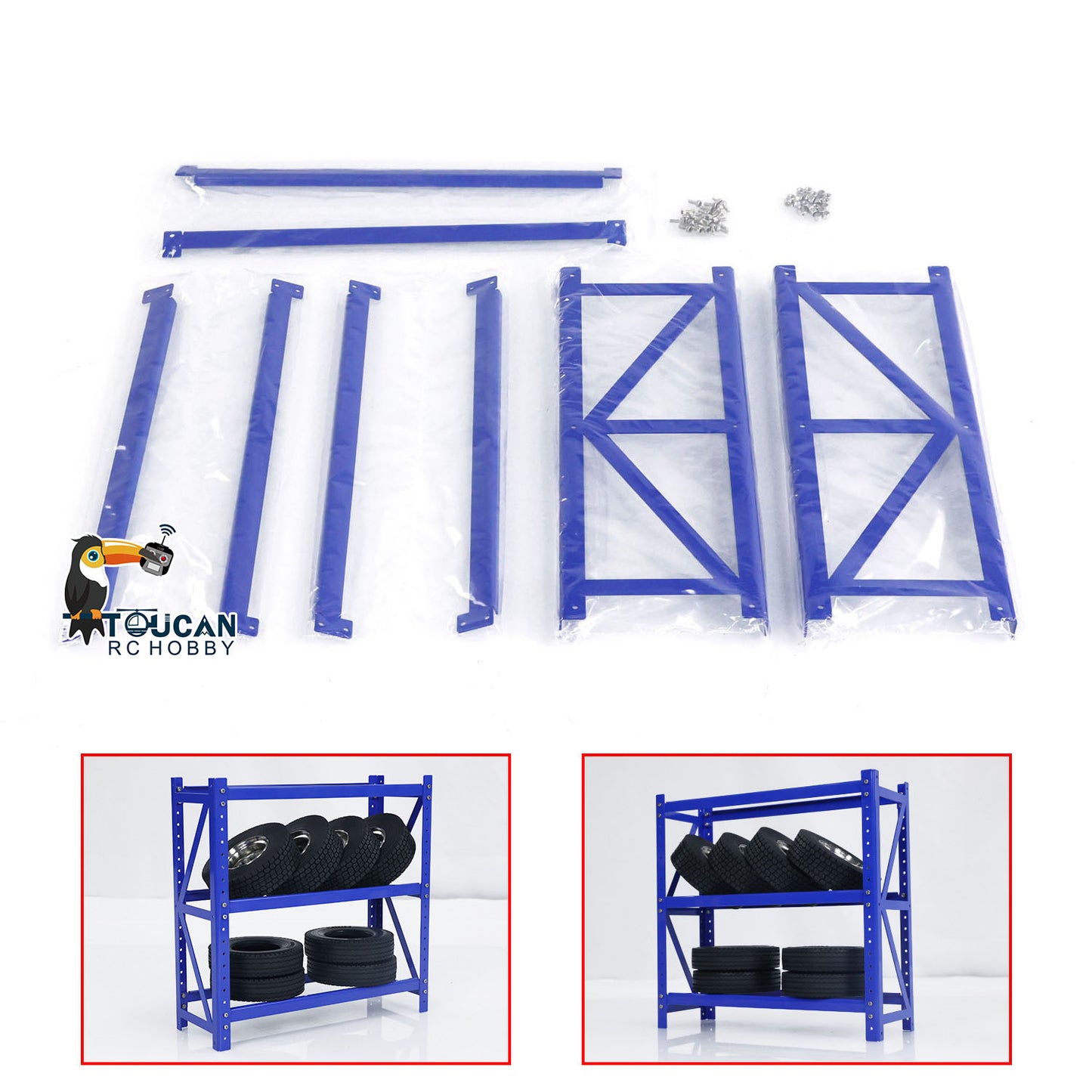 Kabolite Rack for Tyres For 1/14 Loader Dump Trailer Parts