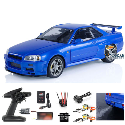 Capo 1/8 Assembled Painted RTR 4x4 4WD R34 RC Racing Drifting Car With Sound Light System Smoke Function