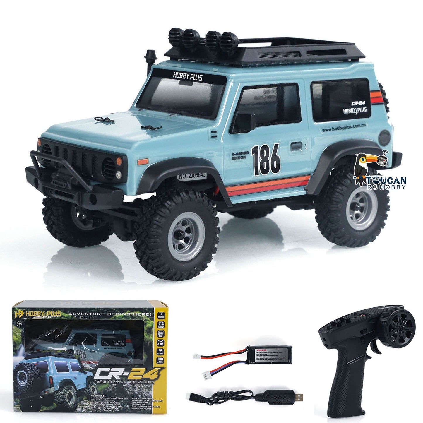 IN STOCK 1:24 4WD RC Rock Crawler Car 4x4 Mini Radio Control Climbing Off-road Vehicles