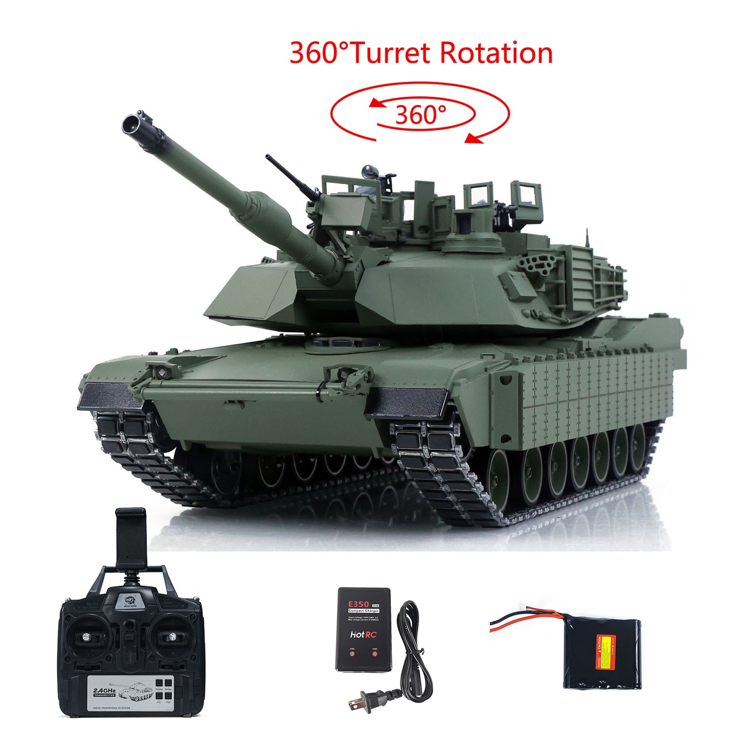 TOUCAN 1/16 Metal RC Tank 3918 Abrams M1A2 TUSK II Dual Flow Gearbox 360 Turret Rotary Infrared Combat Barrel Recoil FPV