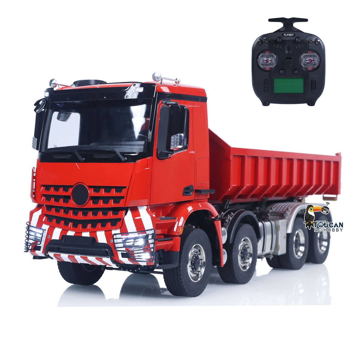 TOUCAN RC HOBBY LXY 1/14 8x8 Metal Hydraulic RC Dumper Tipper Car Radio Control Full Dump Trucks with Standard Bucket Hobby Model DIY PNP