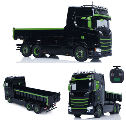 Fast Shipping Metal 6x6 1/14 Hydraulic RC Roll Off Dumper Truck Rear Axle Lifting Steering Car