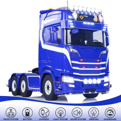 TOUCAN 770S 1/14 RC Tractor Truck 6X6 Metal Chassis Axle Locks 3Speed RTR Smoke Sound Light Unit Cabin Suspension ST8