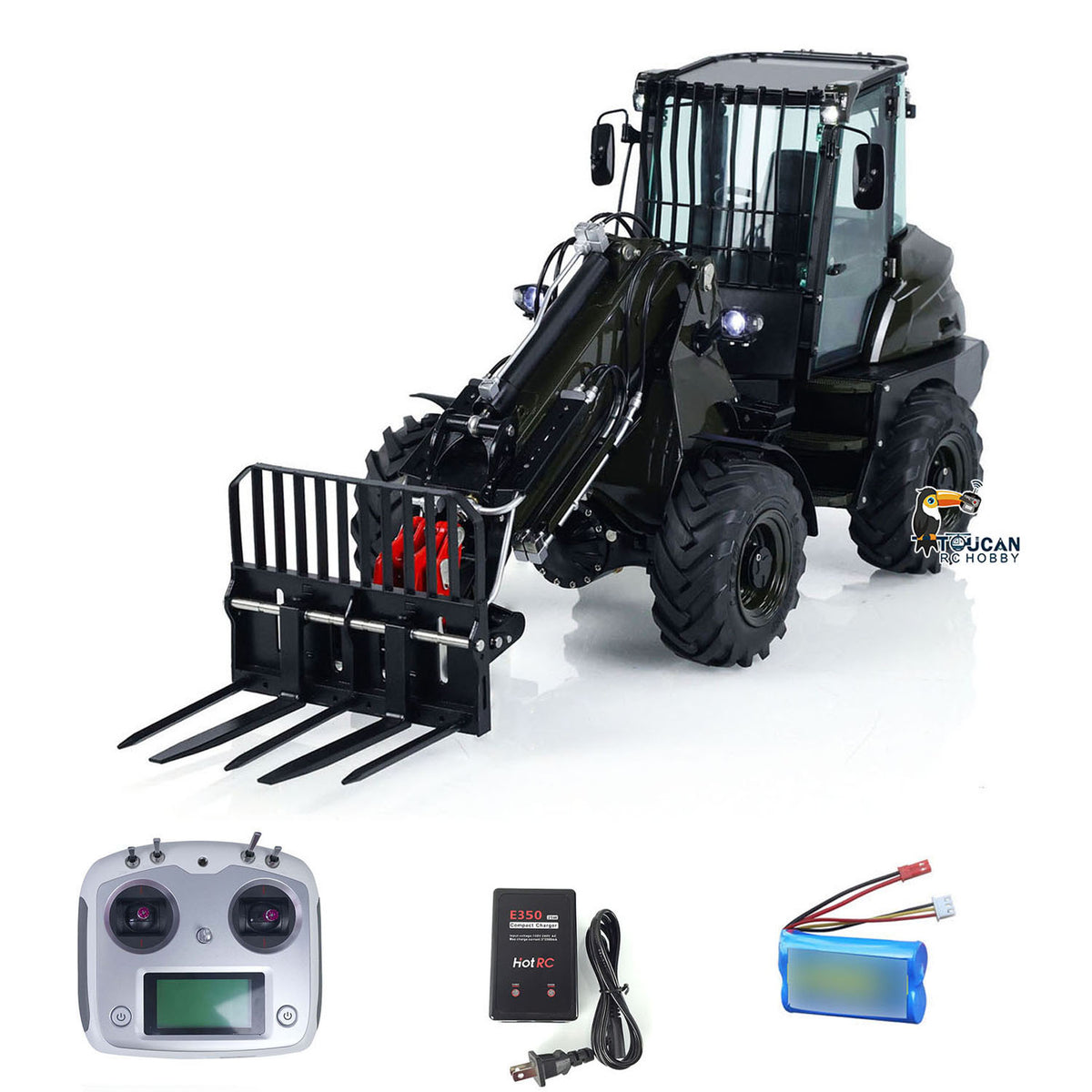 LESU RTR 1/14 Hydraulic RC Telescopic Arm Car Metal Loader AT1050 Forklift Truck