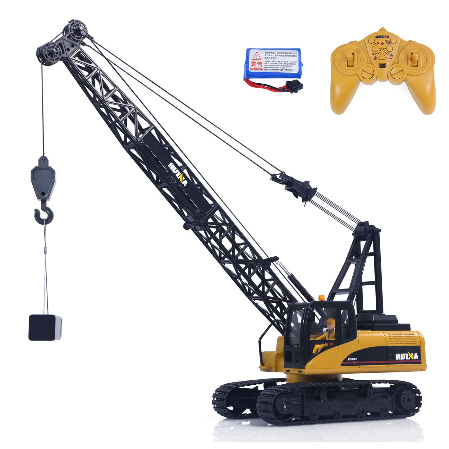US STOCK HUINA 572 15CH RC 1/14 Construction Crane Truck Tower Excavator Model Car Toy