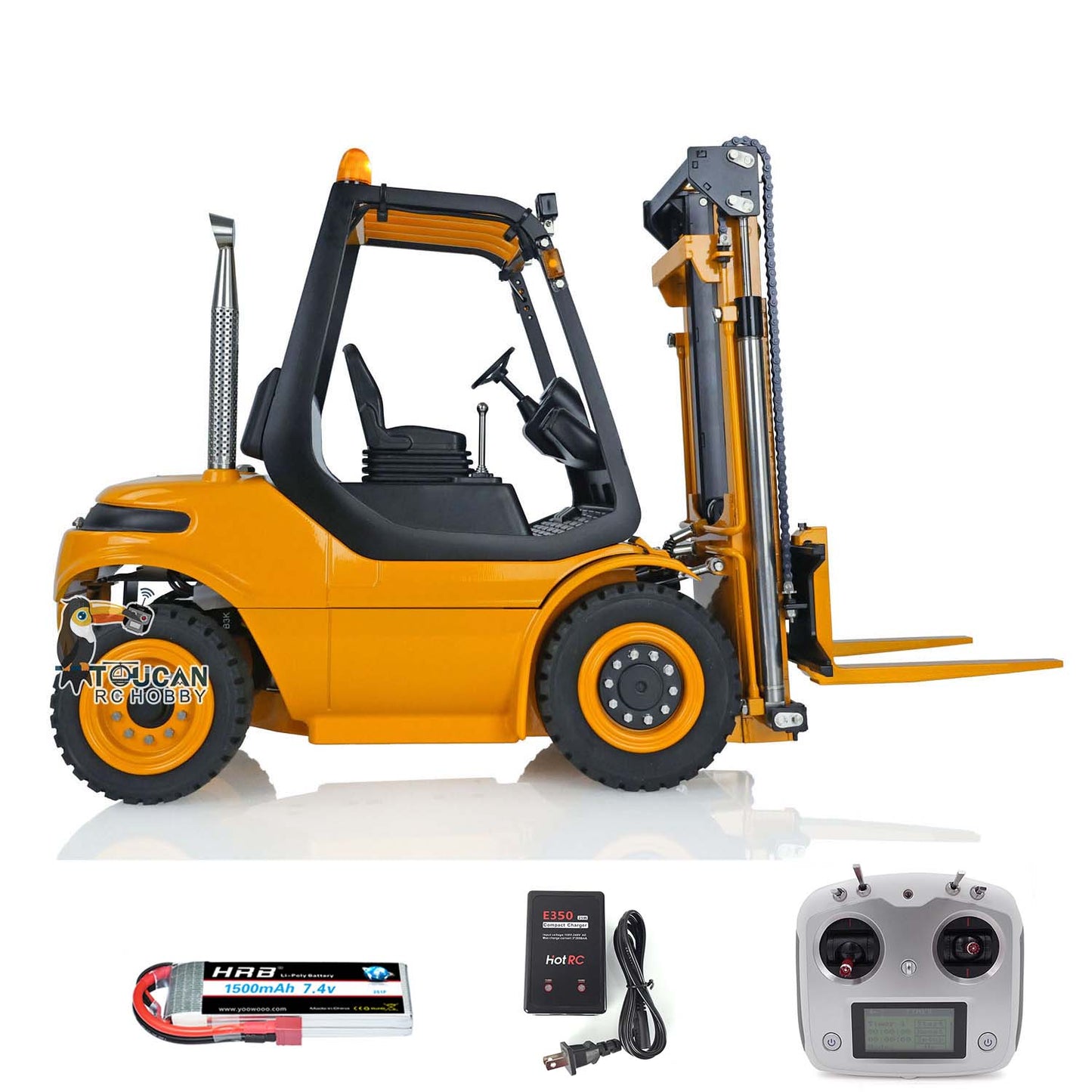 US STOCK LESU Hydraulic RC Forklift Truck 1/14 Radio Control Transfer Car Linde RTR Truck