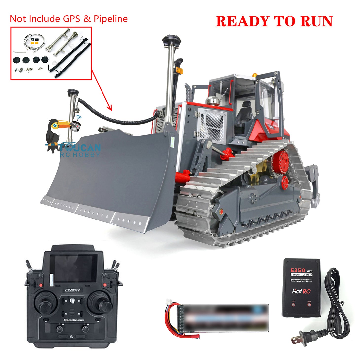 LESU 1/14 Aoue DT60 Metal RC RTR Hydraulic Bulldozer Dozer B0004