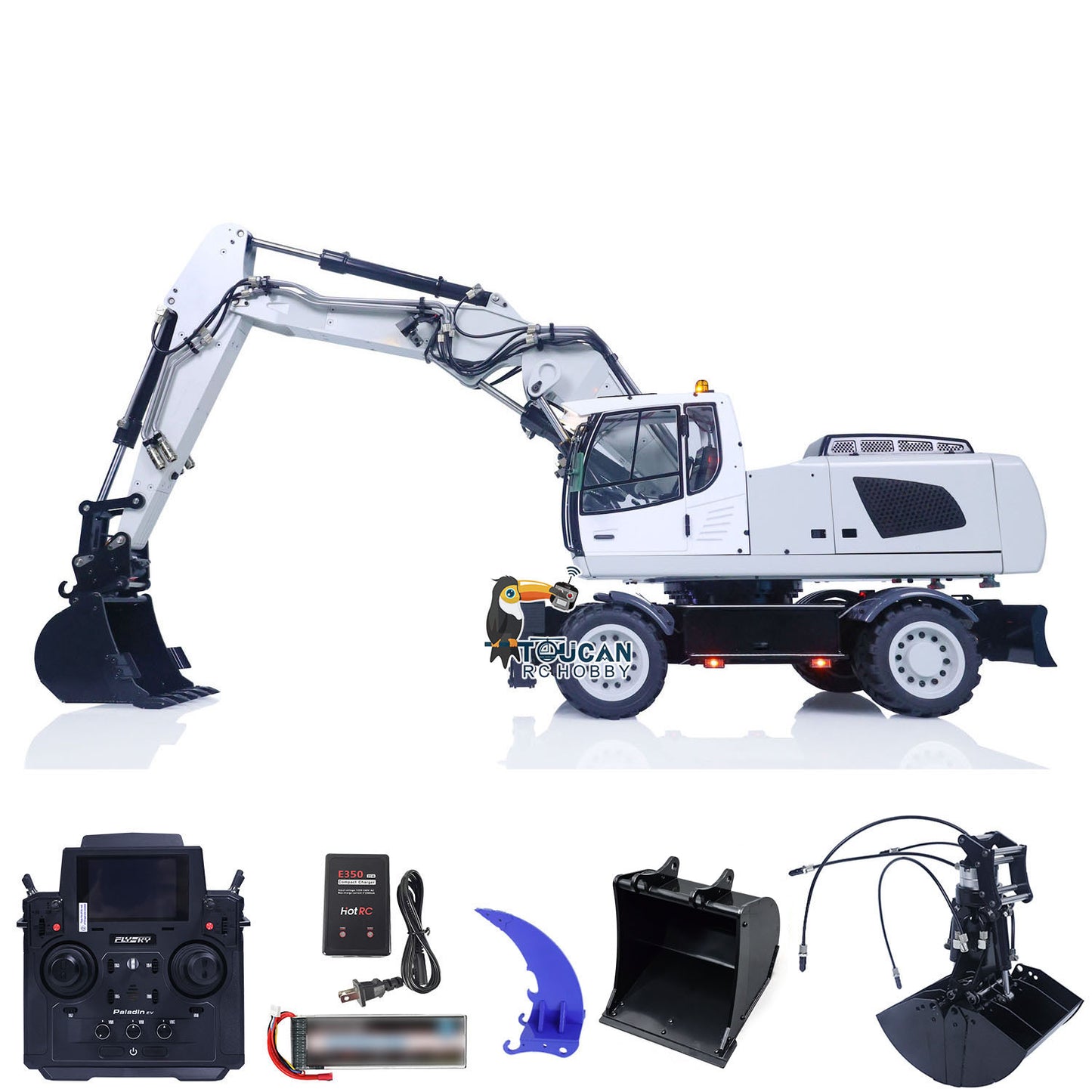 1/14 R946 Hydraulic RC Excavator 946-3 Wheeled Digger With PL18EV Controller