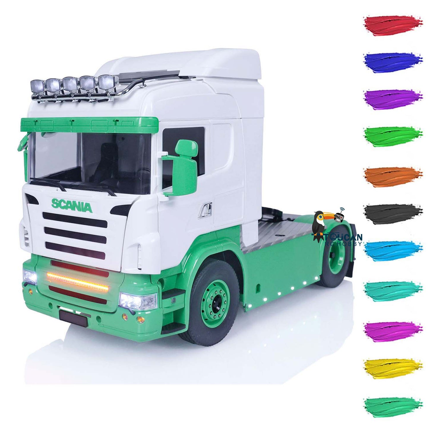 TOUCAN 1/14 4X4 RC Tractor Truck Metal Chassis Radio Control Car Painted Assembled