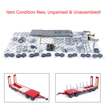 LESU A0049 1/14 Metal RC Trailer KIT Hydraulic Lifting Tailboard Rear Support Legs 2CH Valve for DIY Tractor Truck Lorry Loader Lorry Excavator