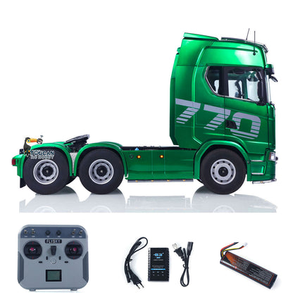 KABOLITE 1/14 770S RC Tractor Truck 6x6 Remote Control Lorry Car 2Speed Gearbox Differential Lock Battery Radio RTR Model