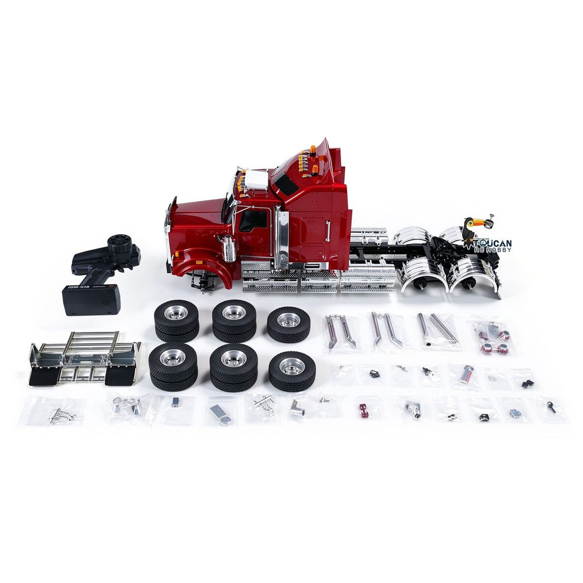 JDM 518A 1/14 RC Tractor Truck C509 6x4 Plastic Radio Control Construction Vehicle Model PNP/KIT with 2 Speed Transmission