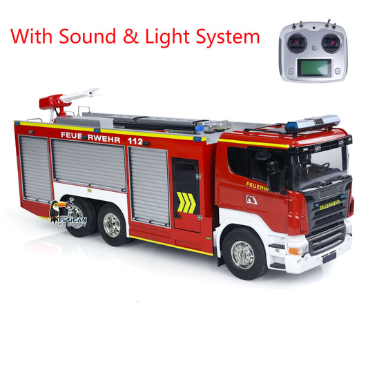 1/14 6x4 RC Fire Fighting Truck Fire Vehicles Model Germany Version Lights Sounds