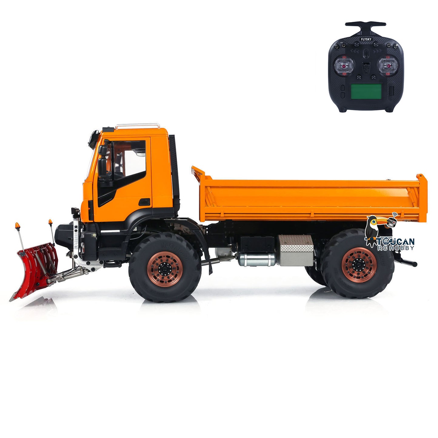 1:14 Hydraulic RC Dump Truck 4x4 Radio Control Tipper With Snow Blade