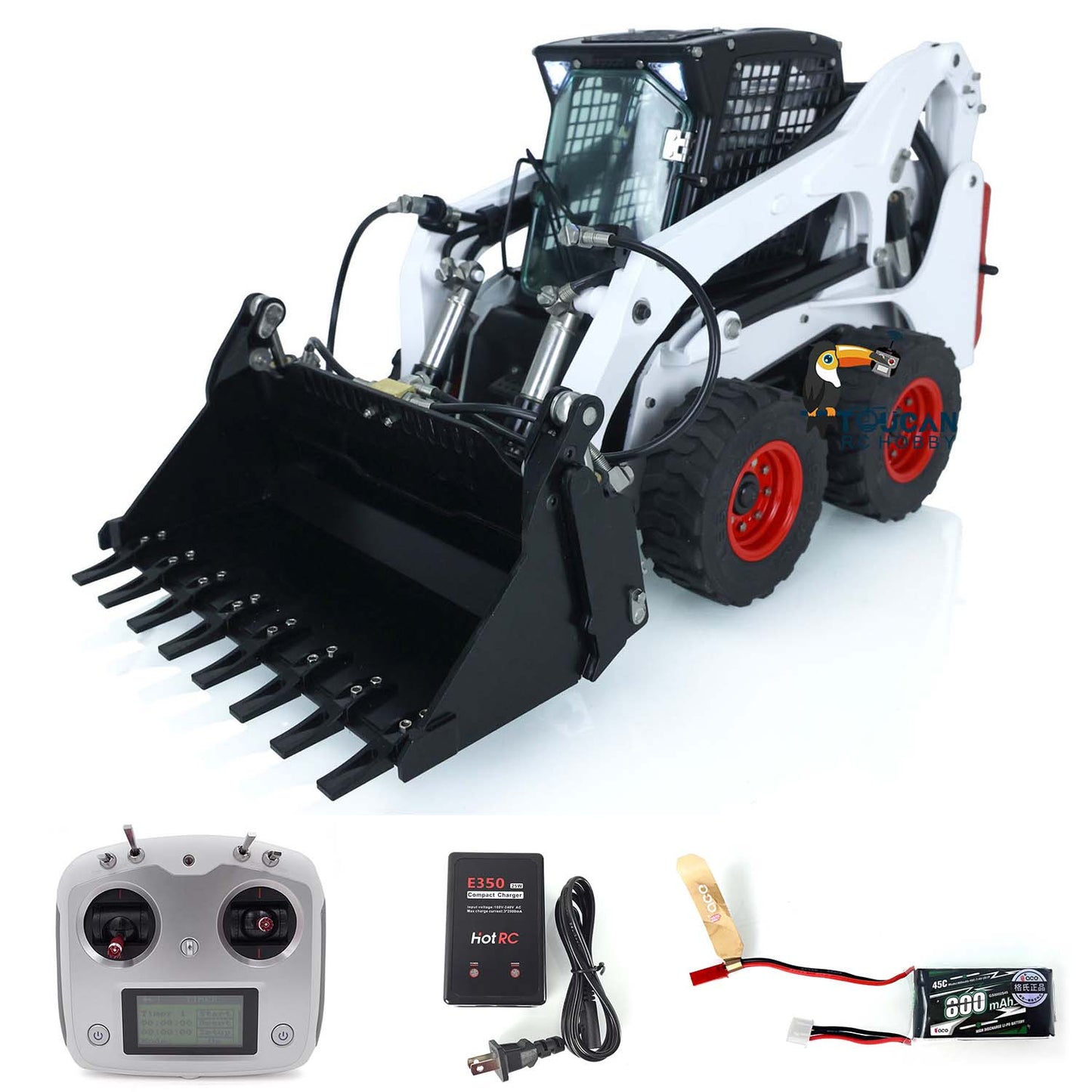 LESU 1/14 RC Metal Hydraulic Aoue LT5H Painted Assembled RTR Wheeled Skid Steer Loader A0008