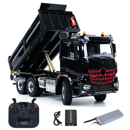 6X6 Metal Chassis 3348 RC Hydraulic Dumper 1/14 Radio Controlled Tipper NO Lock Light Sound Radio Battery Construction Truck RTR