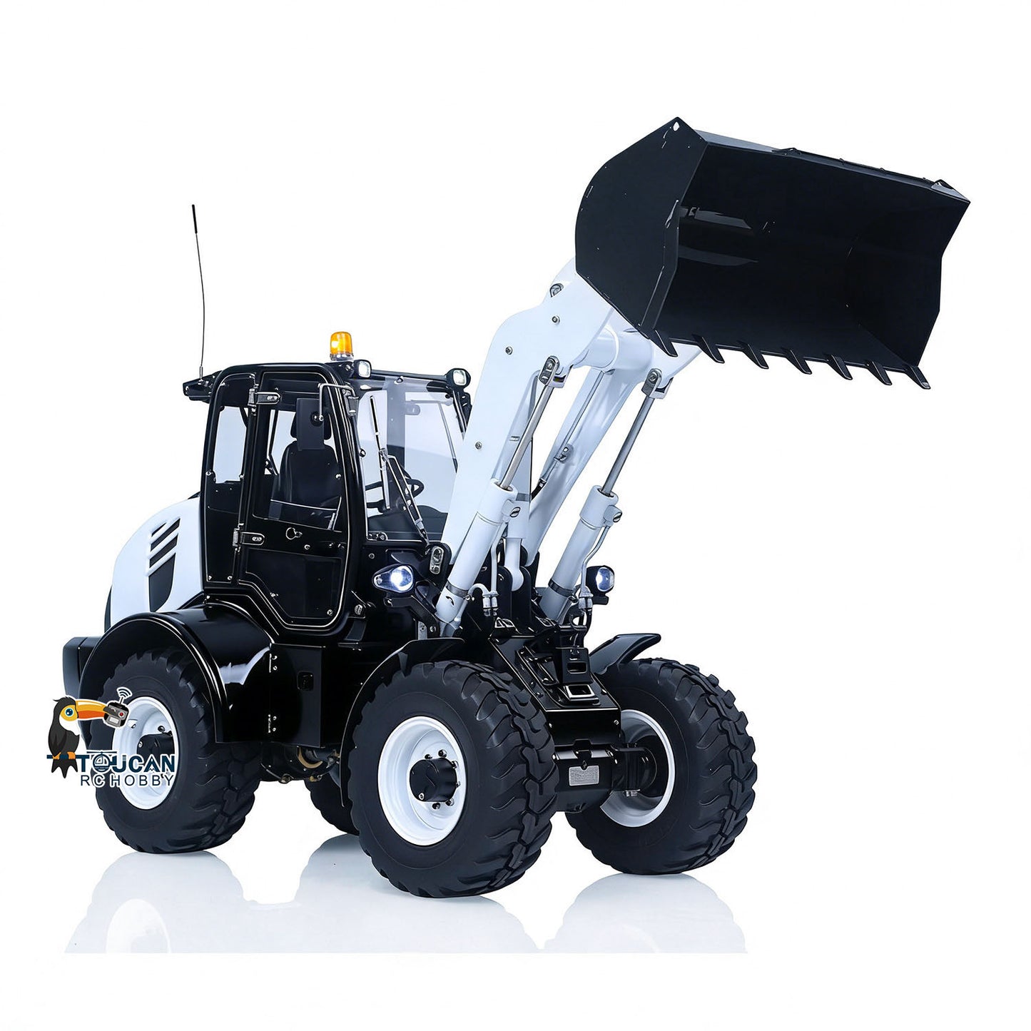 LESU 1/14 4X4 RC Hydraulic Loader Aoue WA100M-8 Metal Remote Control Construction Vehicle Model 4CH Valve Axle Lock Sound Light Engineering Machine