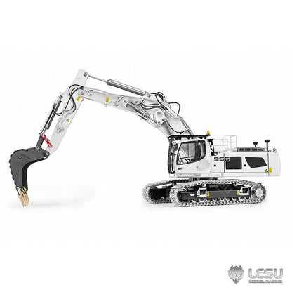 926MM Metal 3 Arms LESU 1/14 RC Hydraulic Excavator LR956 Remote Control Digger Model Vehicle Dual Pump System 7CH Valve Light