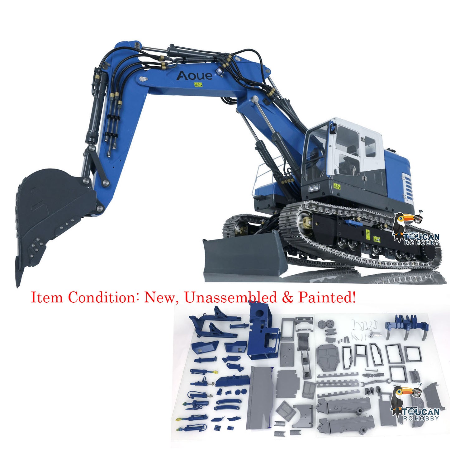 LESU 1/14 Aoue Metal ET26L Painted Unassembled Hydraulic Three-section RC Excavator B0012