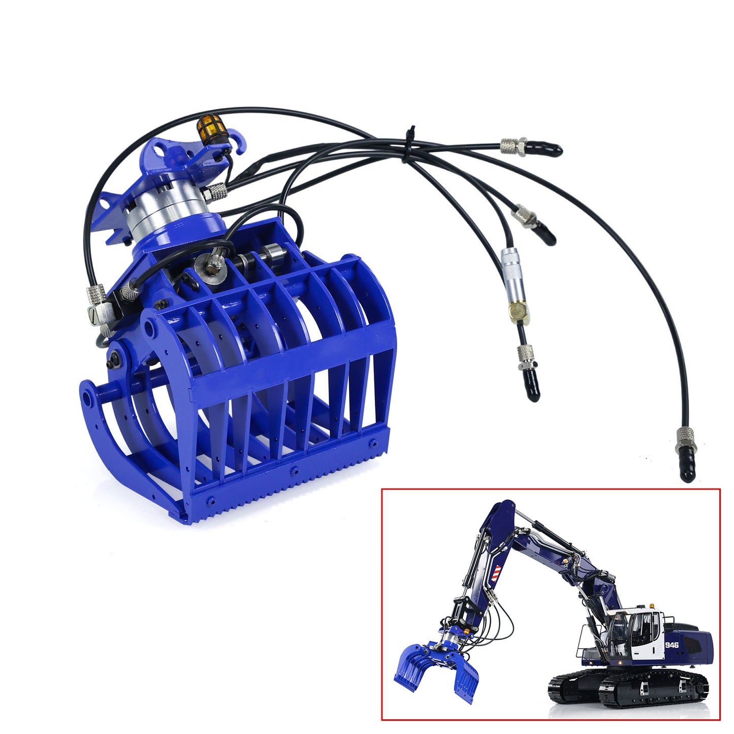 IN STOCK Metal Hydraulic Grab Bucket for 1/14 946 946-3 Tracked Wheeled RC Excavator
