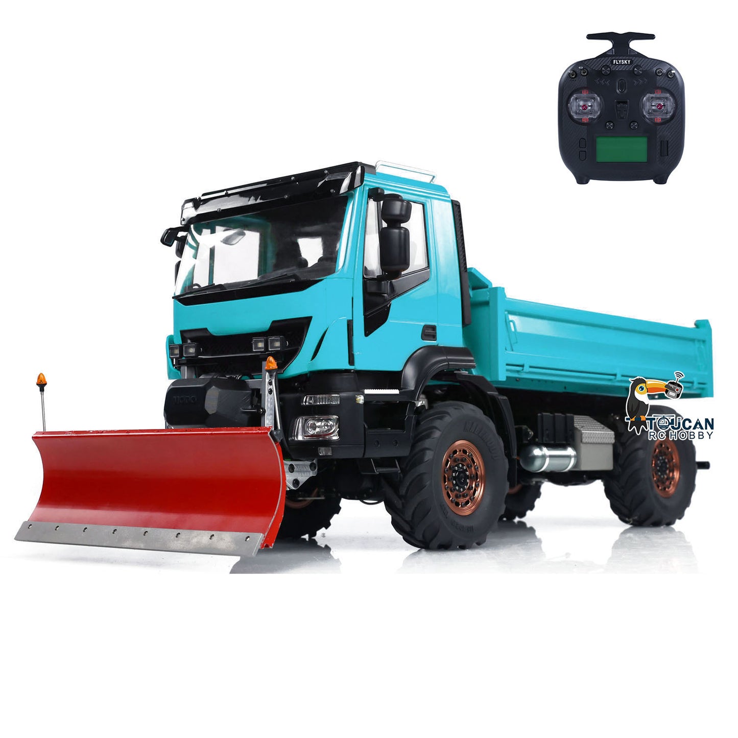 1:14 Hydraulic RC Dump Truck 4x4 Radio Control Tipper With Snow Blade