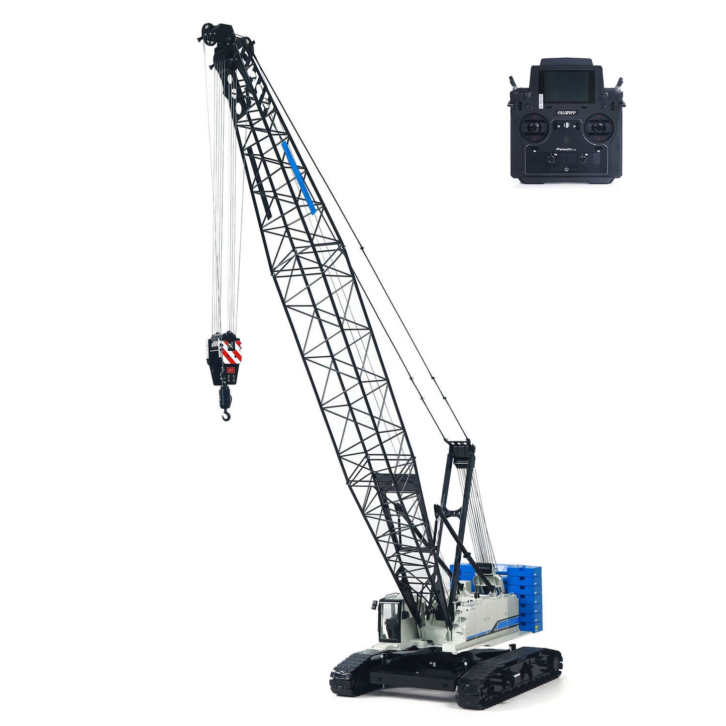Metal 1/14 RC Hydraulic Crawler Crane C1200 Remote Control Construction Vehicle Ready to Run Flysky PL18 LITE Radio Brushless Motor Battery
