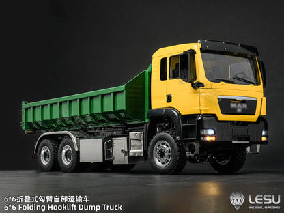 Deposit New Product Pre-order LESU 1/14 Metal 6x6 Roll-Off Dump Truck RC Construction Vehicle