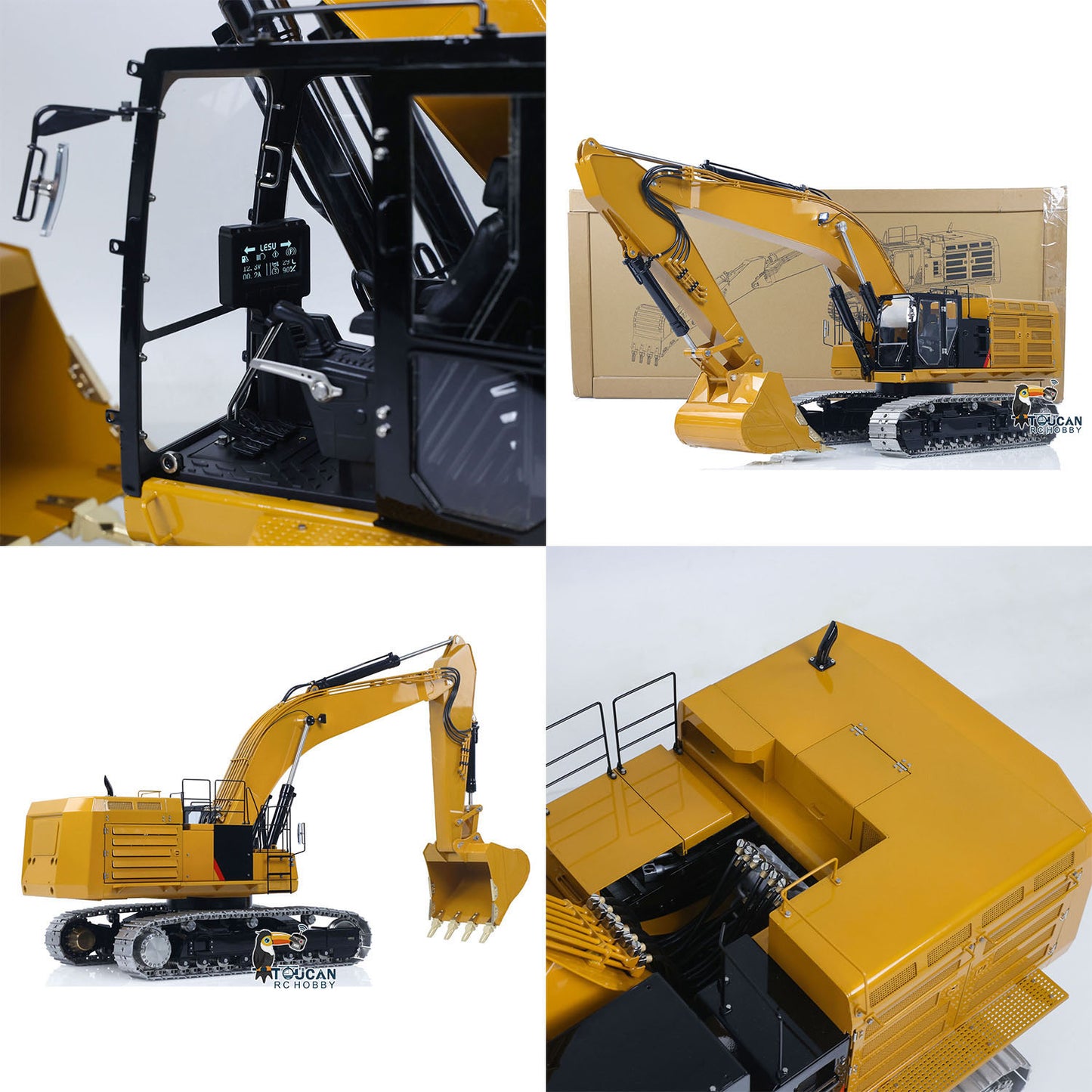 LESU 1/14 Hydraulic RC Excavator 374 C374F Assembled Radio Controlled Digger Heavy Machine Finished Model Car