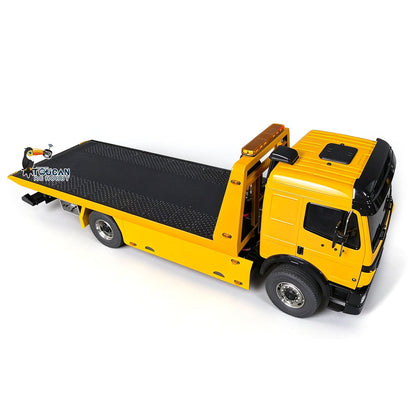 Metal 4x4 1/14 Remote Control Hydraulic Road Rescue Truck 3348 3-Speed Gearbox Flatbed Tow Trucks Rollback Wrecker Diff Locks