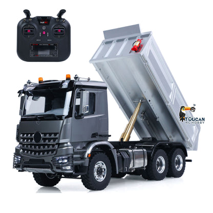 2Speed 6x6 Metal Chassis 1/14 Radio Controlled Hydraulic Dumper Truck 3348 Tipper Differential Axle Light Sound HotRC Radio 2026 PNP