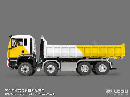 Deposit New Product Pre-order LESU 1/14 Metal 8x8 Roll-Off Truck Full Dump RC Construction Vehicle
