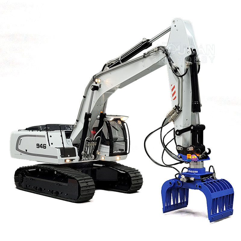 MTM 1/14 946 RC 2 Arms Metal ARTR Hydraulic Tracked Excavator Digger With Ripper Grab Bucket