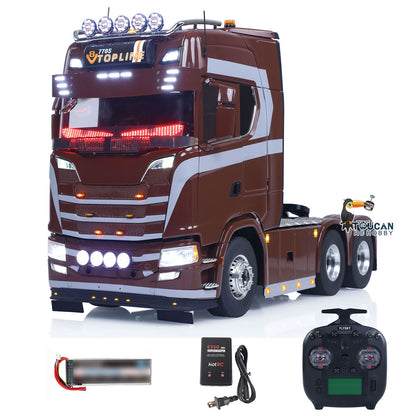 TOUCAN 1/14 Remote Control Tractor Truck 770S 3Speed 6x2 Metal Chassis Axle Lock RC Lorry Vehicle Flysky ST8 Radio RTR Model