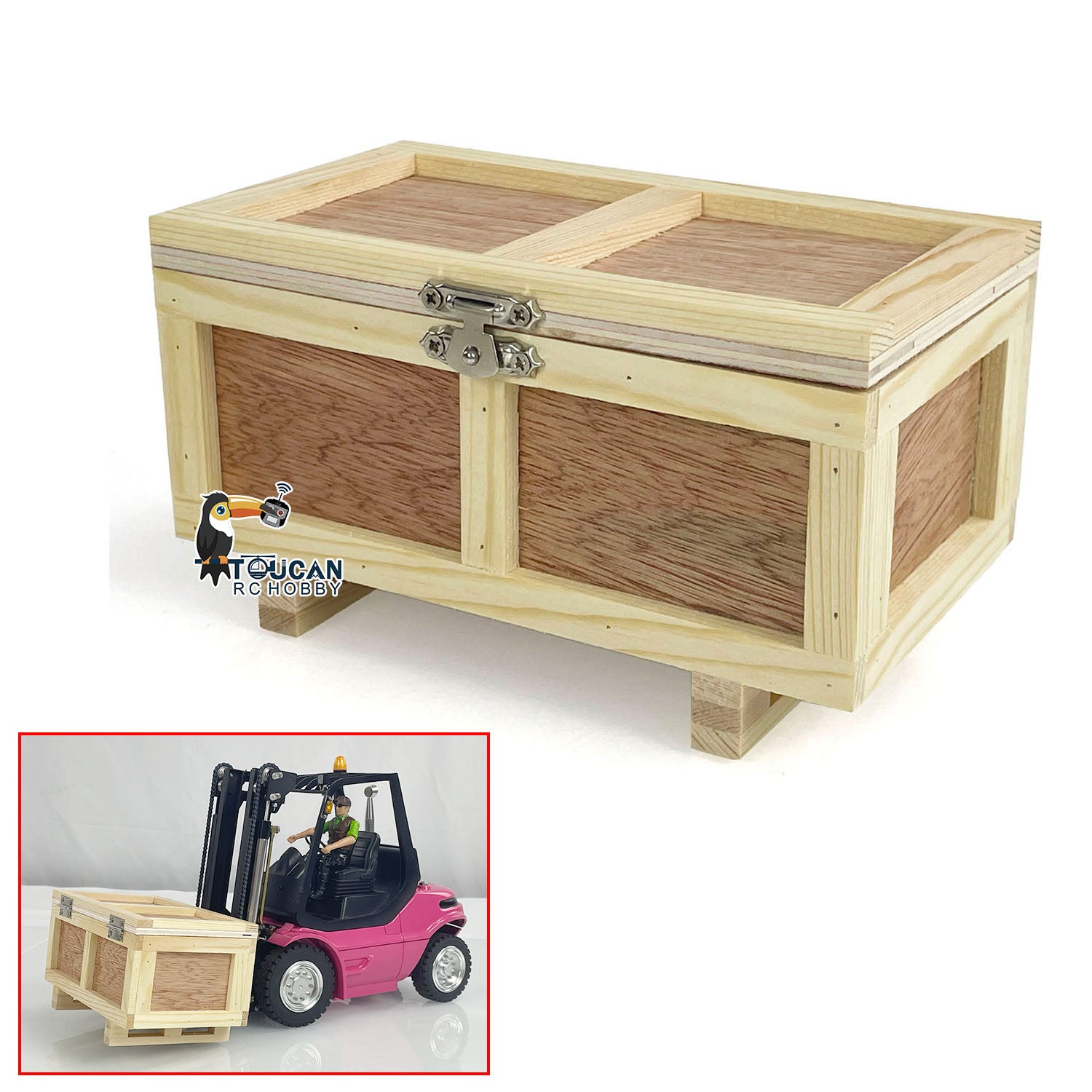 Wooden Box Model for 1/14 1/12 RC Truck Hydraulic Forklift Constructio ...