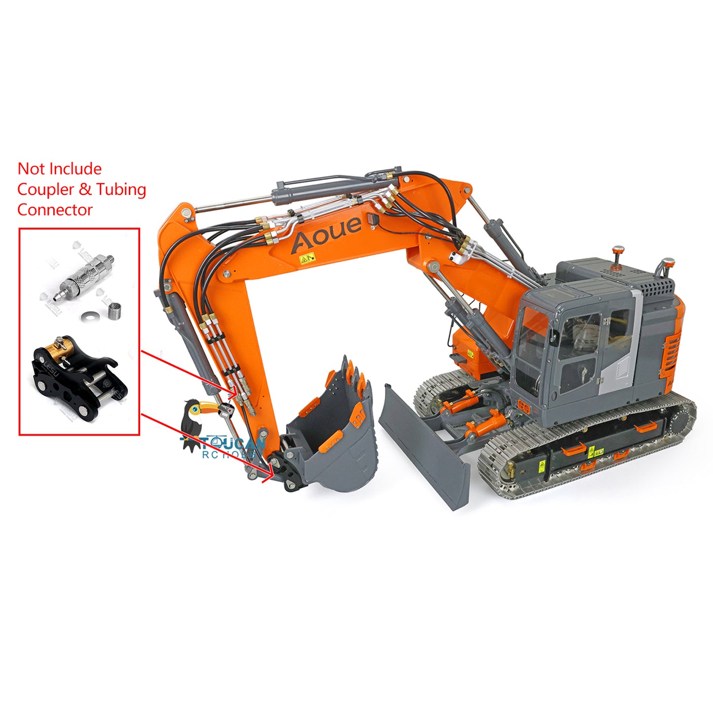 LESU 1/14 Aoue Metal ET26L Painted Assembled PNP Hydraulic Three-section RC Excavator B0012