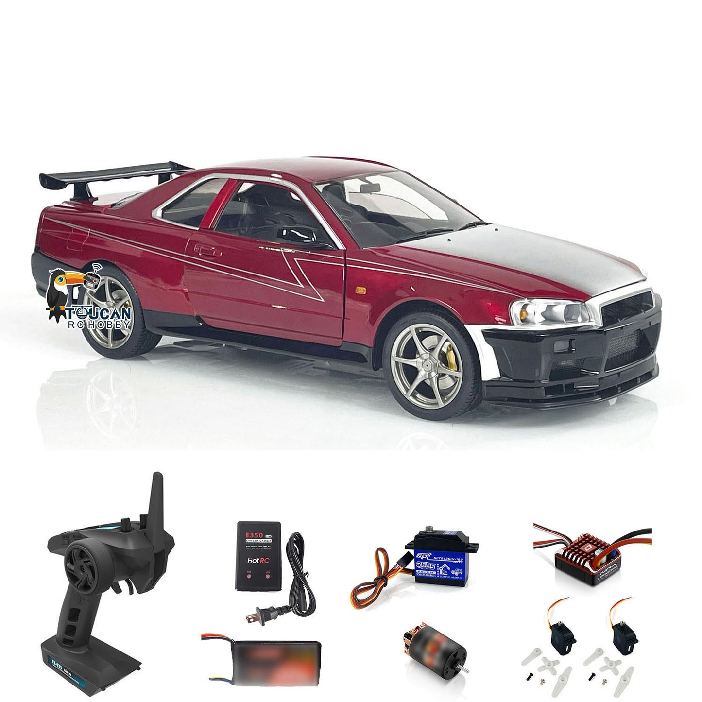 IN STOCK Capo 1/8 RTR 4x4 4WD R34 Assembled Painted RC Racing Drifting Car With Brushed Motor ESC