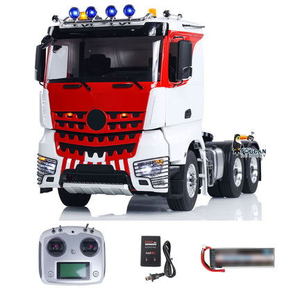 LESU 6x6 RC Tracteur Camion 1/14 RC Voiture Peinte Assemblée Fumée