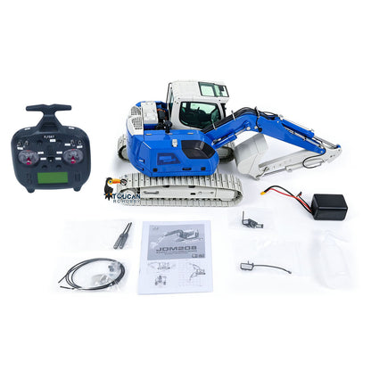 1/14 Metal 2Arms RC Hydraulic Tracked Excavator JDM-208 R920 Radio Control Digger Engineering Vehicle Sound System Battery