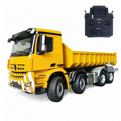 TOUCAN Off Road Version 1/14 Hydraulic Remote Control Roll On Off Dumper 3 Valves 8*8 RC Full Tipper 3Speed Gearbox Light Sound System