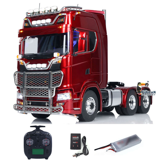 TOUCAN 1/14 RC Tractor Truck 6*6 770S Metal Chassis Light Sound Smoke Differential