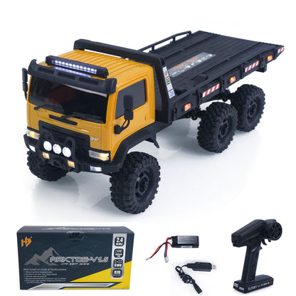 US Stock Hobby Plus 1/18 Remote Control Off Road Car 6X6 RC Flatbed Truck 2Speed Gearbox Flysky ESC 280 Brushed Motor 6CH Radio RTR